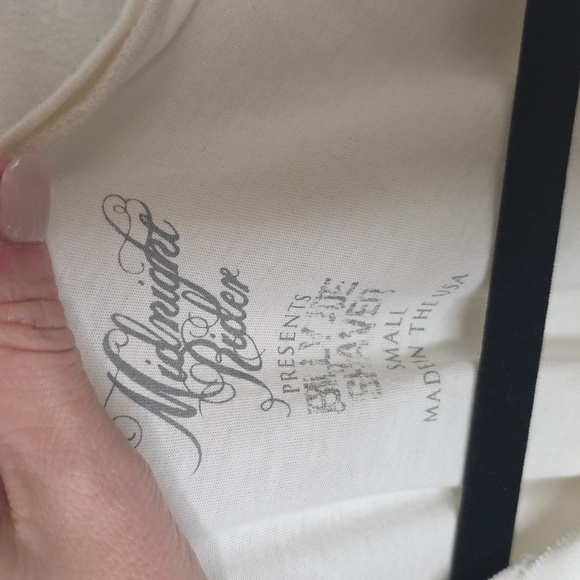 Midnight Rider Cream Graphic Tank Sz Small BILLY JOE SHAVER - Picture 2 of 6
